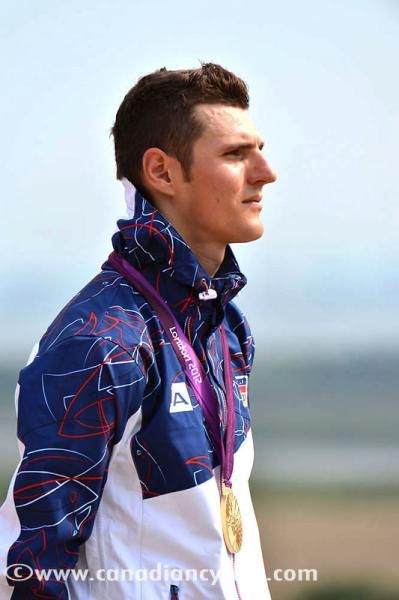 Olympic winner Jaroslav Kulhavy (Czech Republic) won a tight sprint to capture the gold medal