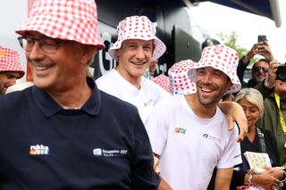 Thibaut Pinot and his teammates enjoyed the Tour de France publicty caravan