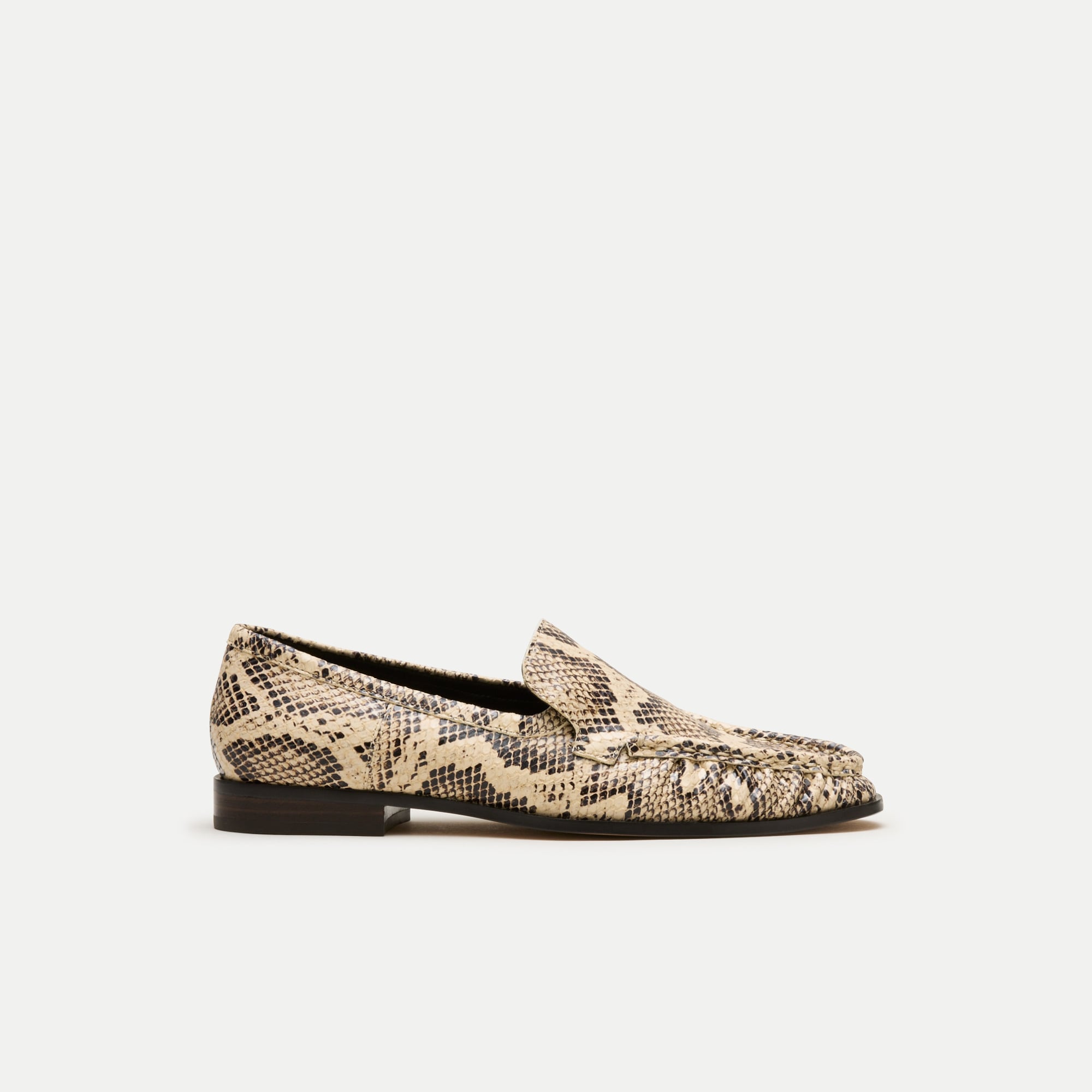 Classic Loafers in Snake-Embossed Leather