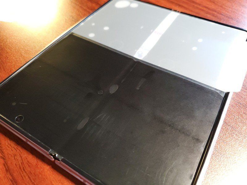 Samsung Galaxy Z Fold 2 Nf Orange Matte Screen Protector Lifestyle