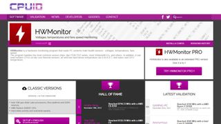 HWMonitor website screenshot