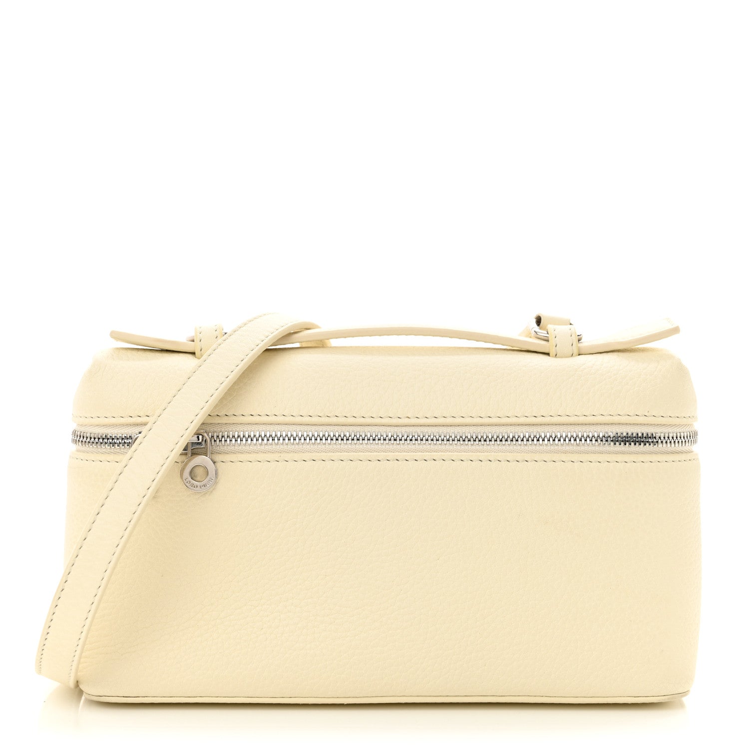 Loro Piana Grained Calfskin L19 Extra Pocket Pouch Whisper White