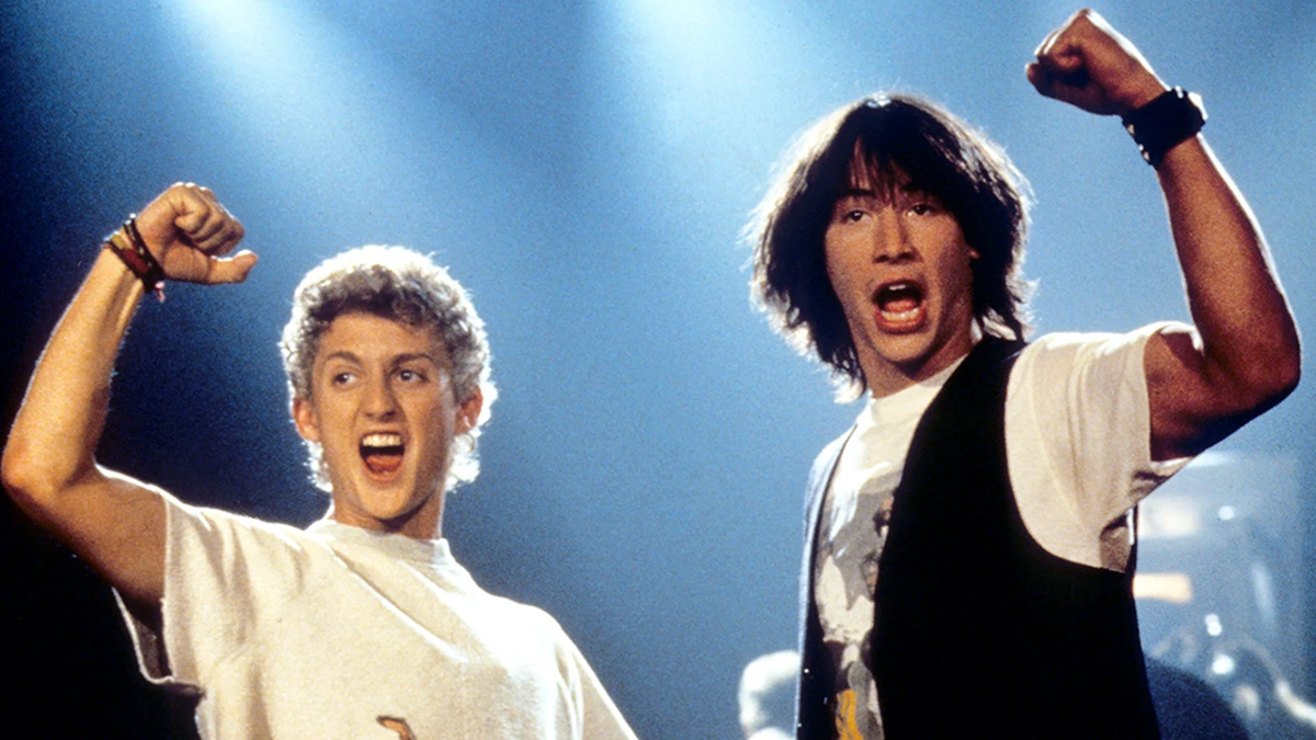 Alex Winters and Keanu Reeves in Bill and Ted's Excellent Adventure