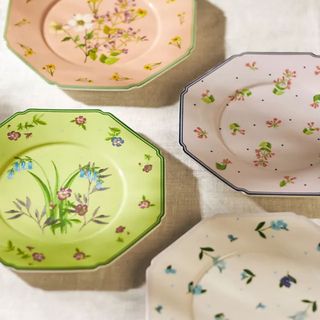 anthropologie spring floral plates