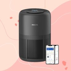 Philips 900 Series Air Purifier on a pink background