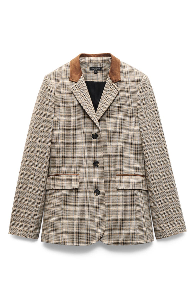 Evia Plaid Wool Blend Blazer