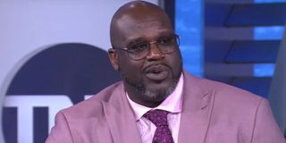 Shaquille O Neal looking surprised on NBA On TNT
