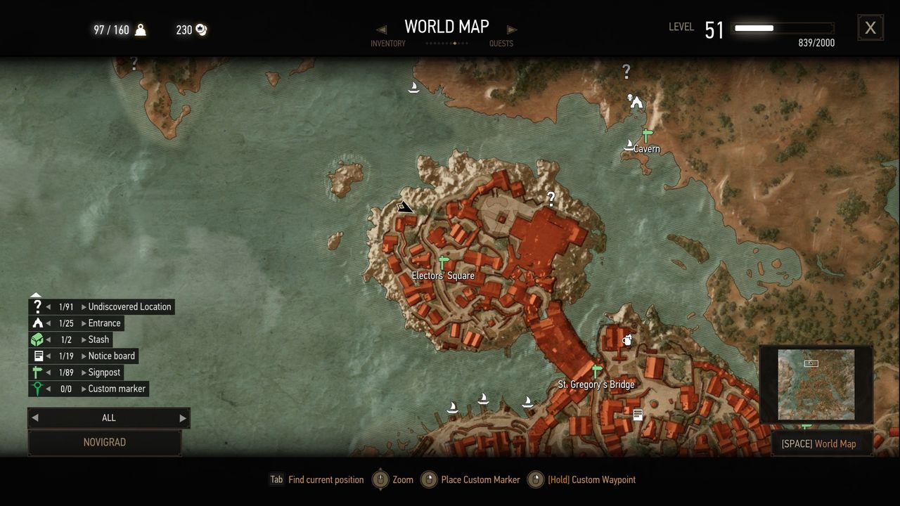 the witcher 3 feline armor map