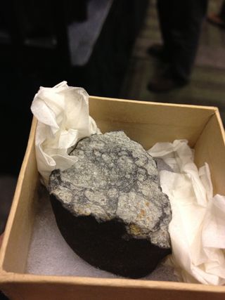 A small piece of the asteroid that exploded over the Russian city of Chelyabinsk in February, injuring 1,200 people.
