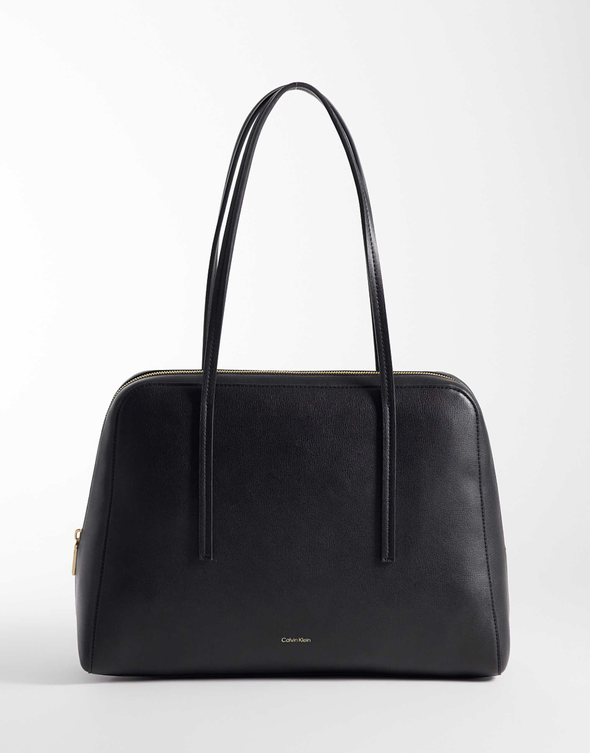Calvin Klein Logo Bowling Bag in Black