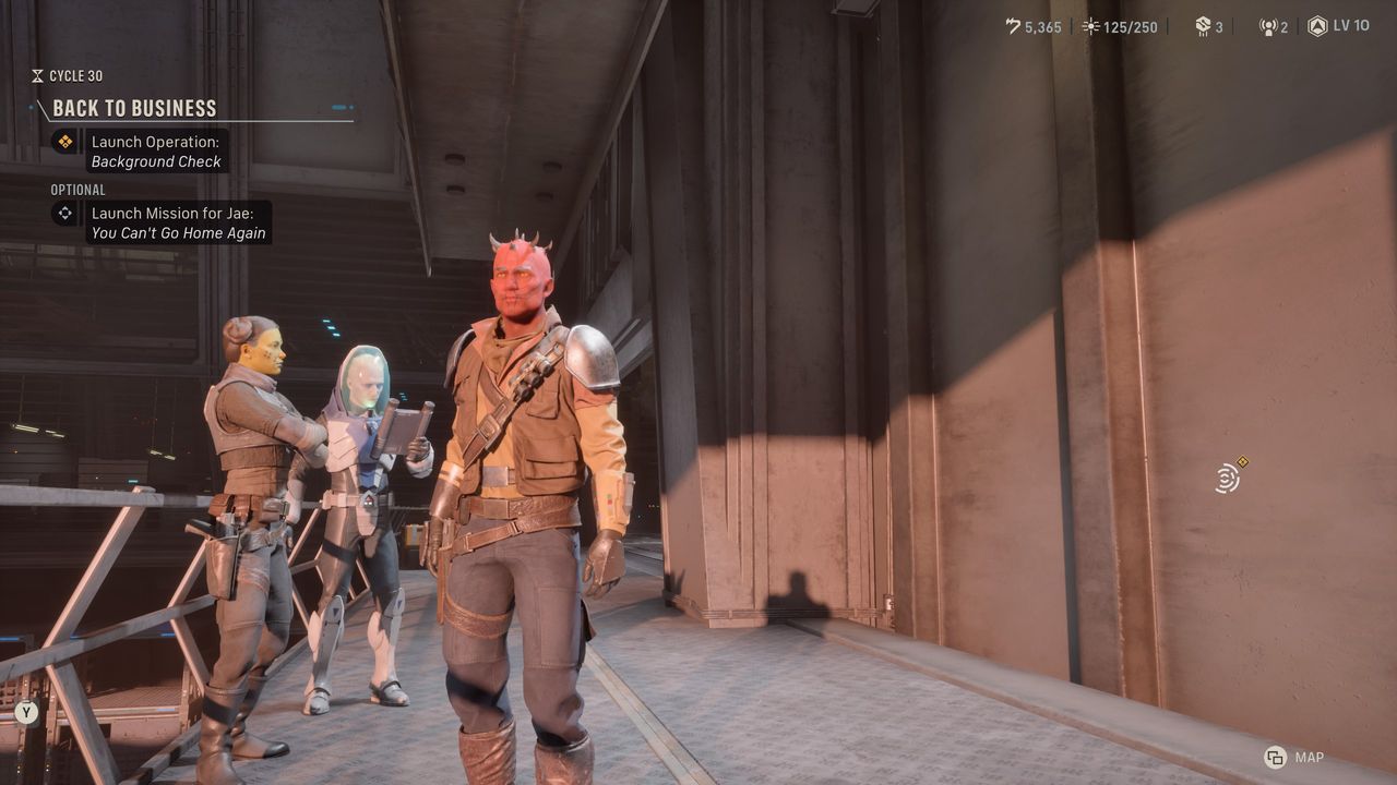 Zero Company screenshot showing operators standing on balcony