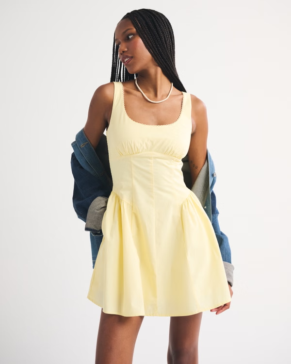 Abercrombie, 100% Cotton A&amp;f Bra-Free Dylan Mini Dress