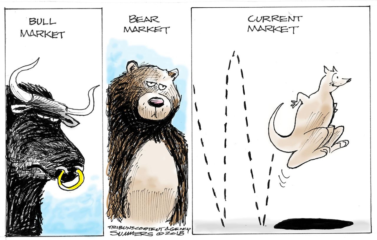 Editorial cartoon U.S. economy stock market instability