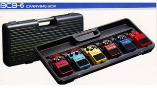 BOSS BCB-6 Carrying Box and various pedals from 1984 catalog