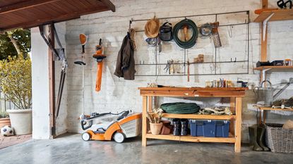 tool storage ideas – stihl garage filled with tools