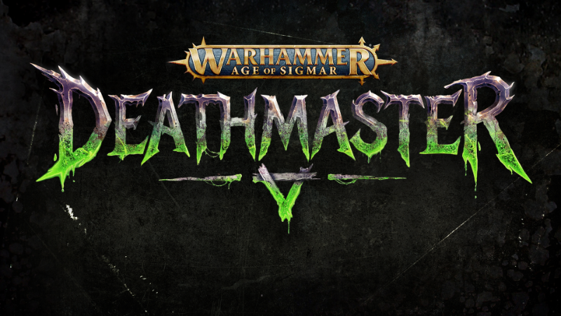 The logo for Warhammer Age of Sigmar: Deathmaster