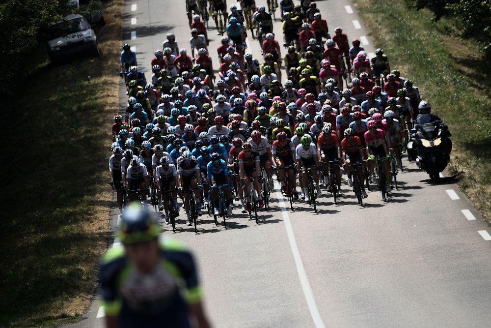The Tour de France peloton