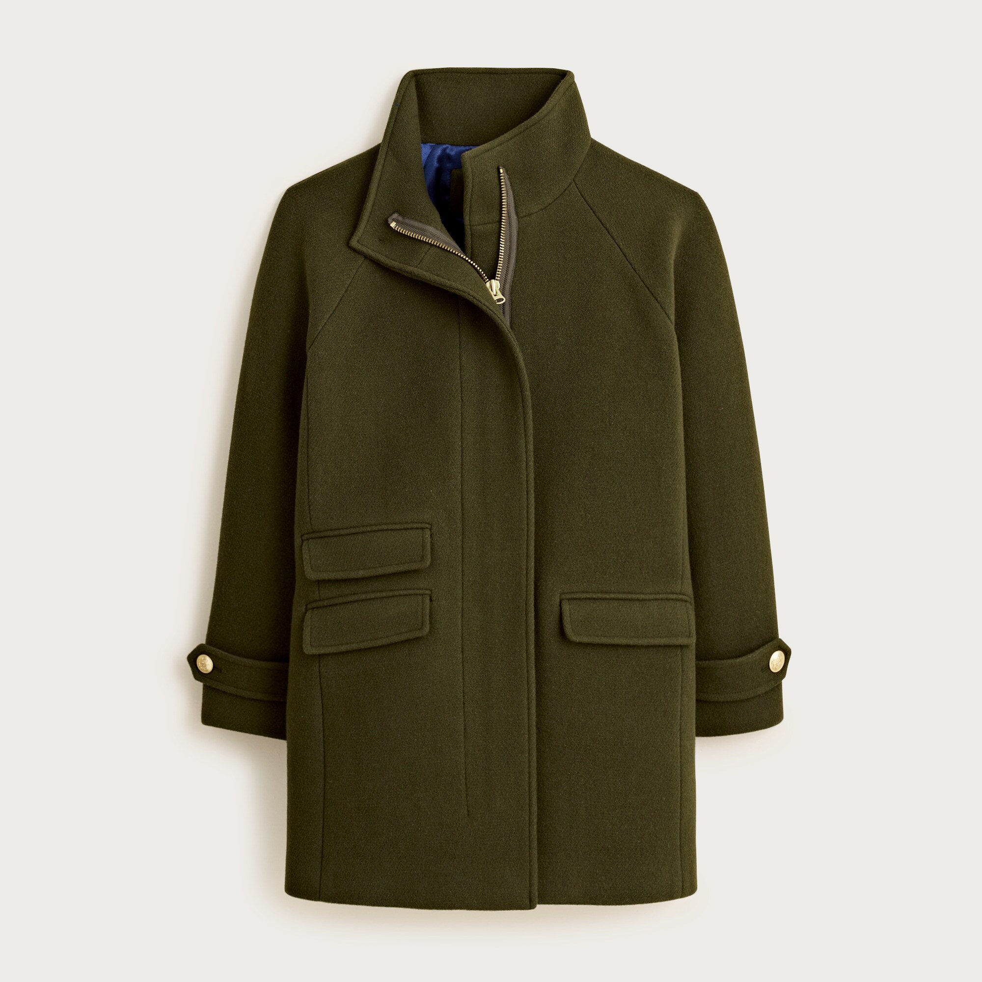 Toscana Coat in Italian Stadium-Cloth Wool Blend