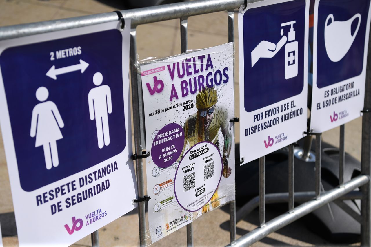The Vuelta a Burgos lists its COVID-19 precautions.