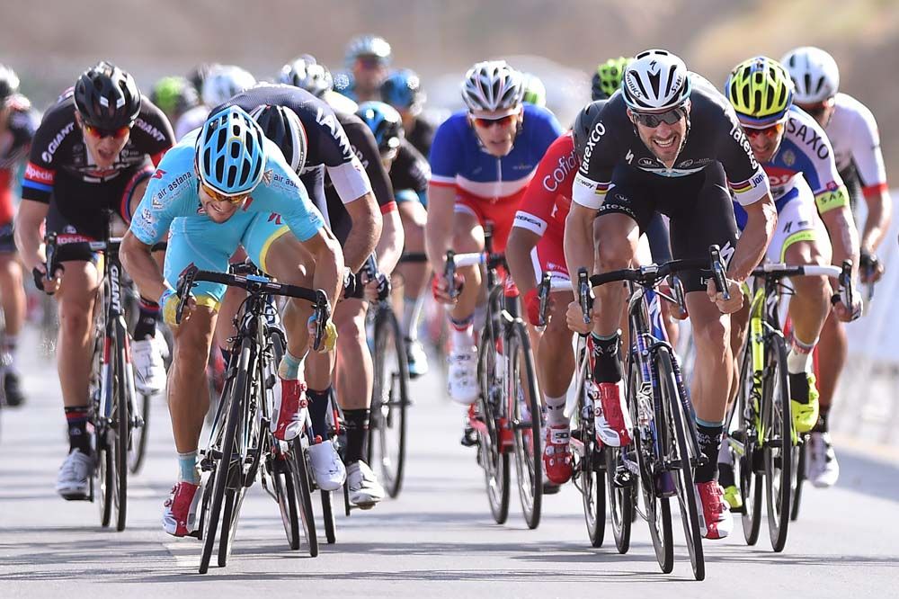 Guardini came past Boonen in sight of the line