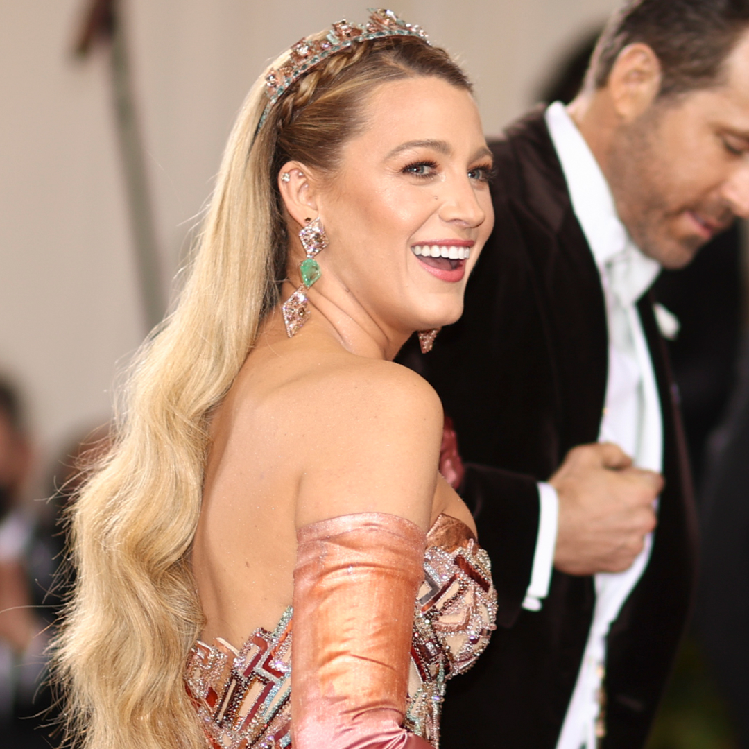 Blake Lively on the steps of the 2022 met gala