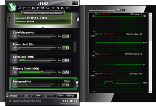 MSI Afterburner settings tuned mining