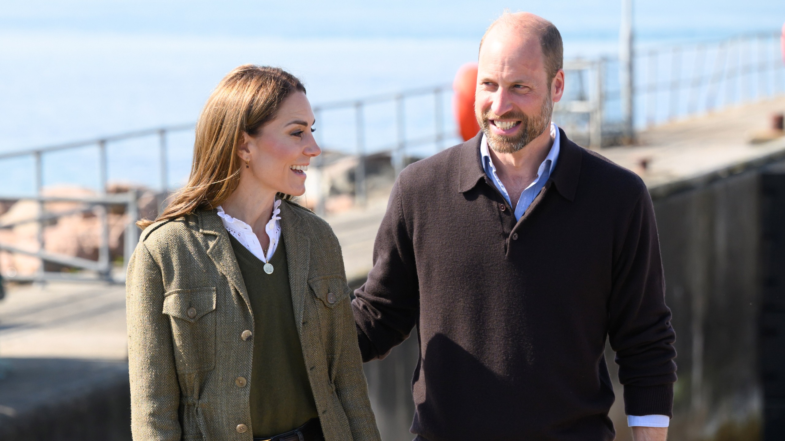 Prince William and Catherine, Princess of Wales return from the island of Iona on a public ferry on April 30, 2025