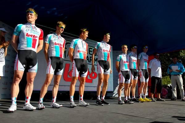Omega Pharma-Lotto at the team presentation.