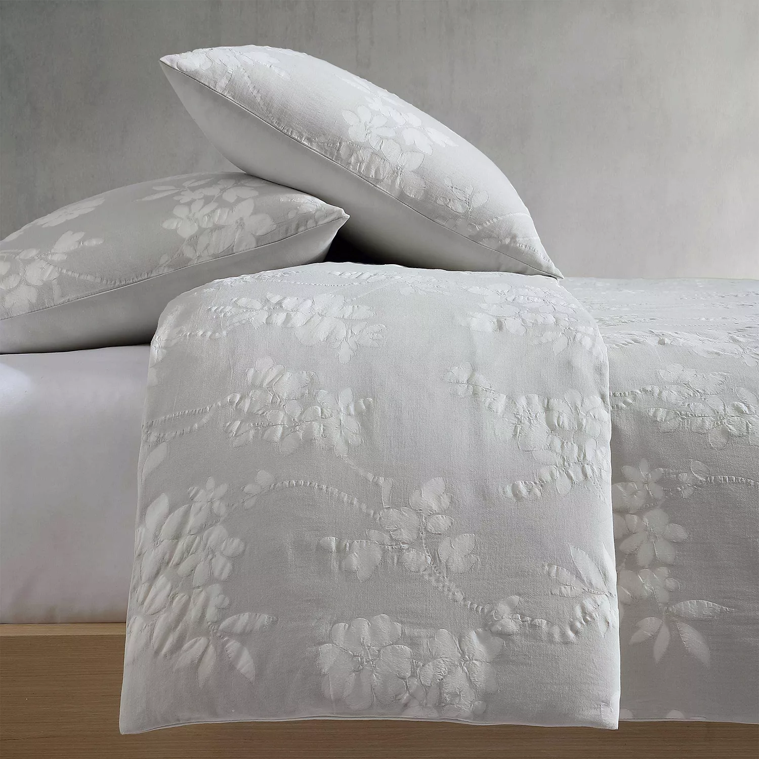 Spring Branches Cotton Jacquard 3 Piece Bedding Set