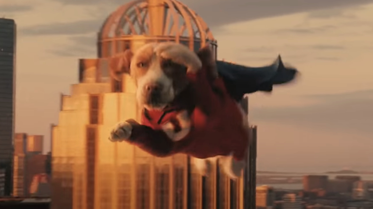 Underdog flying and saluting in Underdog