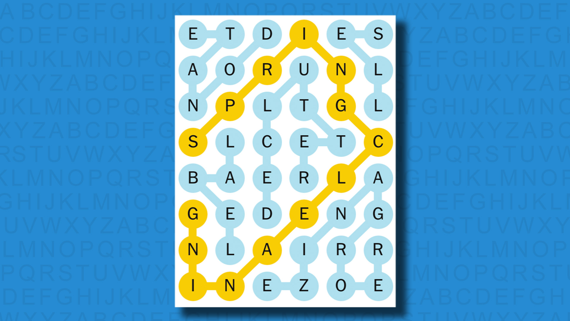 NYT Strands answers for game 448 on a blue background