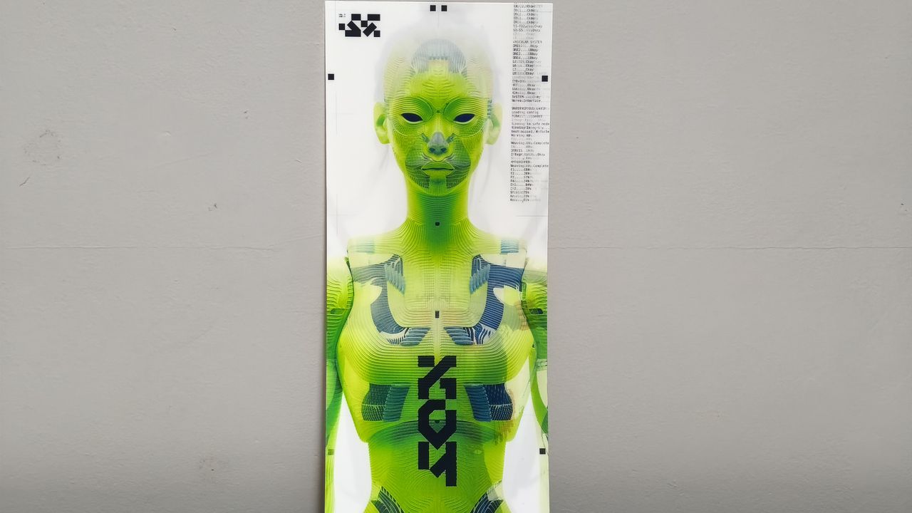 The lenticular poster included in the Marathon Collector's Edition