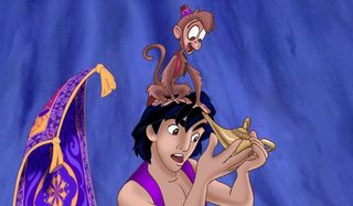 Aladdin and Abu in the animated movie