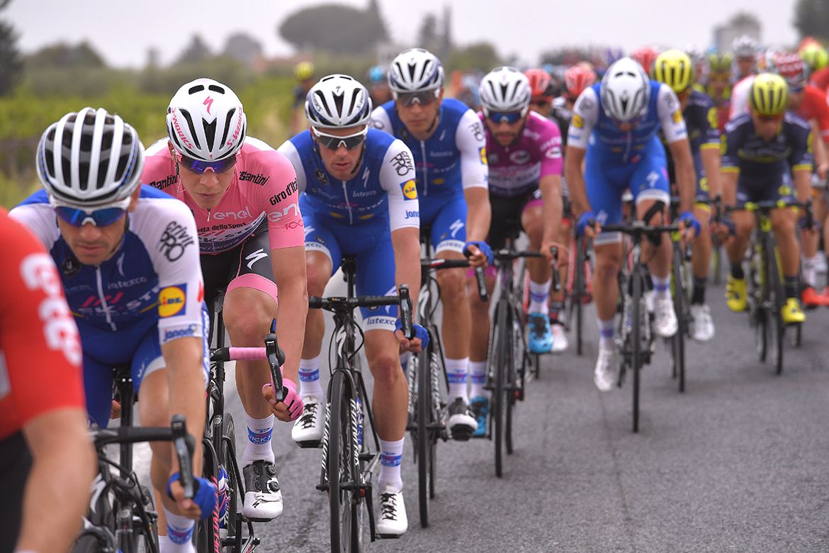 Bob Jungels and his Quick-Step Floors teammates at the Giro d'Italia