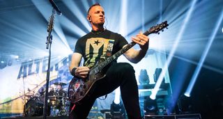 Mark Tremonti onstage with Alter Bridge playing his signature PRS singlecut