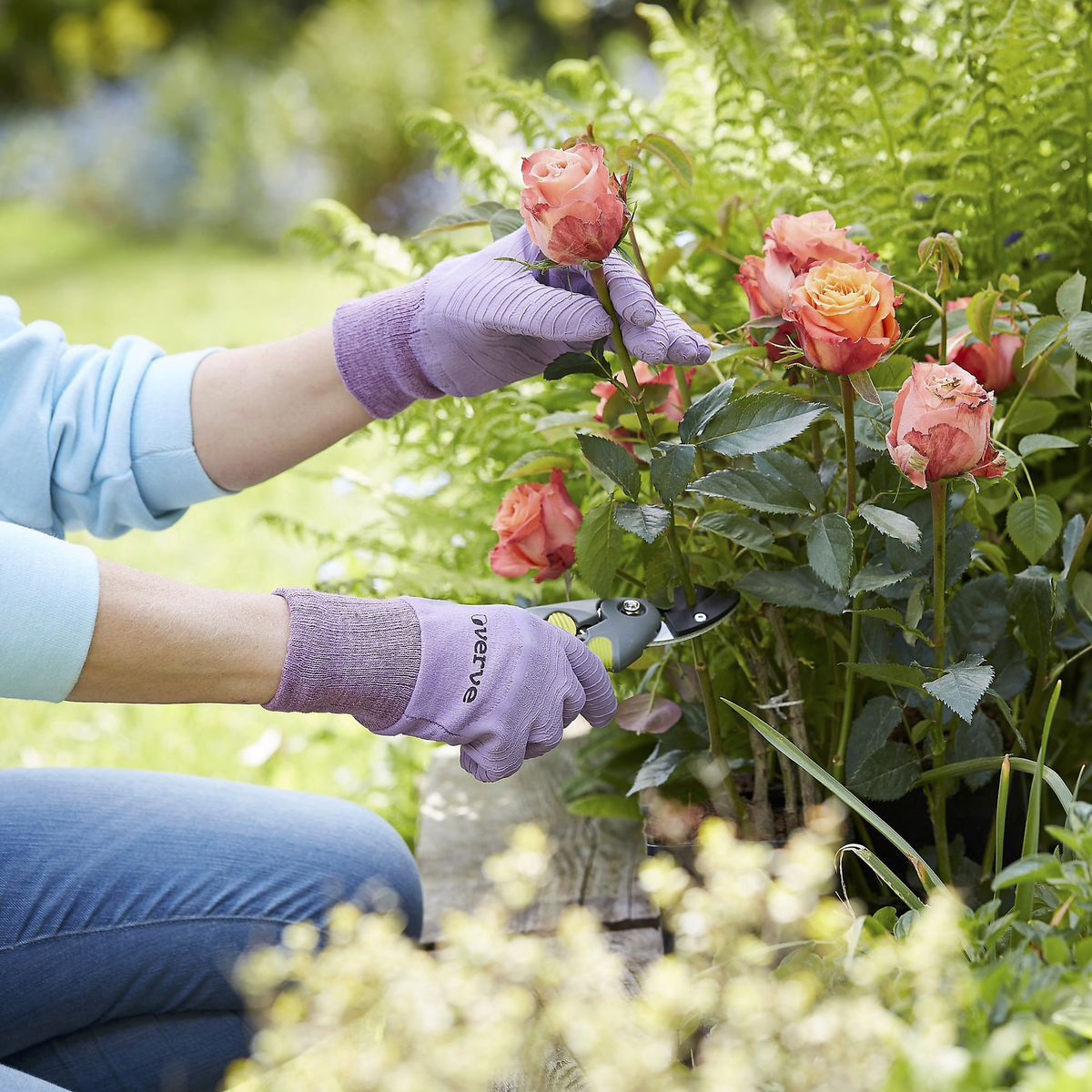 New Lavender Gardening Gloves Home & Living Outdoor & Gardening Garden Gloves & Aprons 