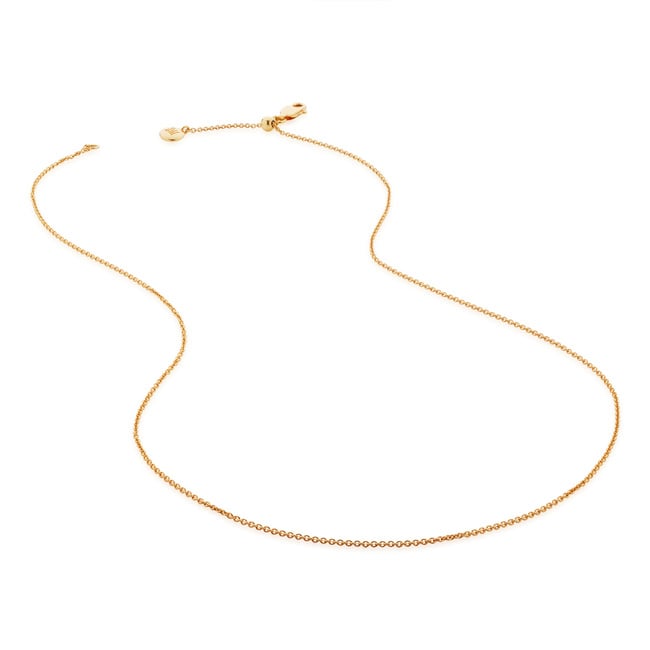 Gold Vermeil Fine Chain Necklace 17&#039;