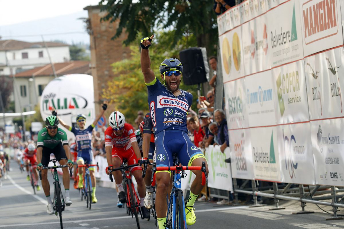 Andrea Pasqualon (Wanty-Groupe Gobert) sprinted to win the 2017 Coppa Sabatini.