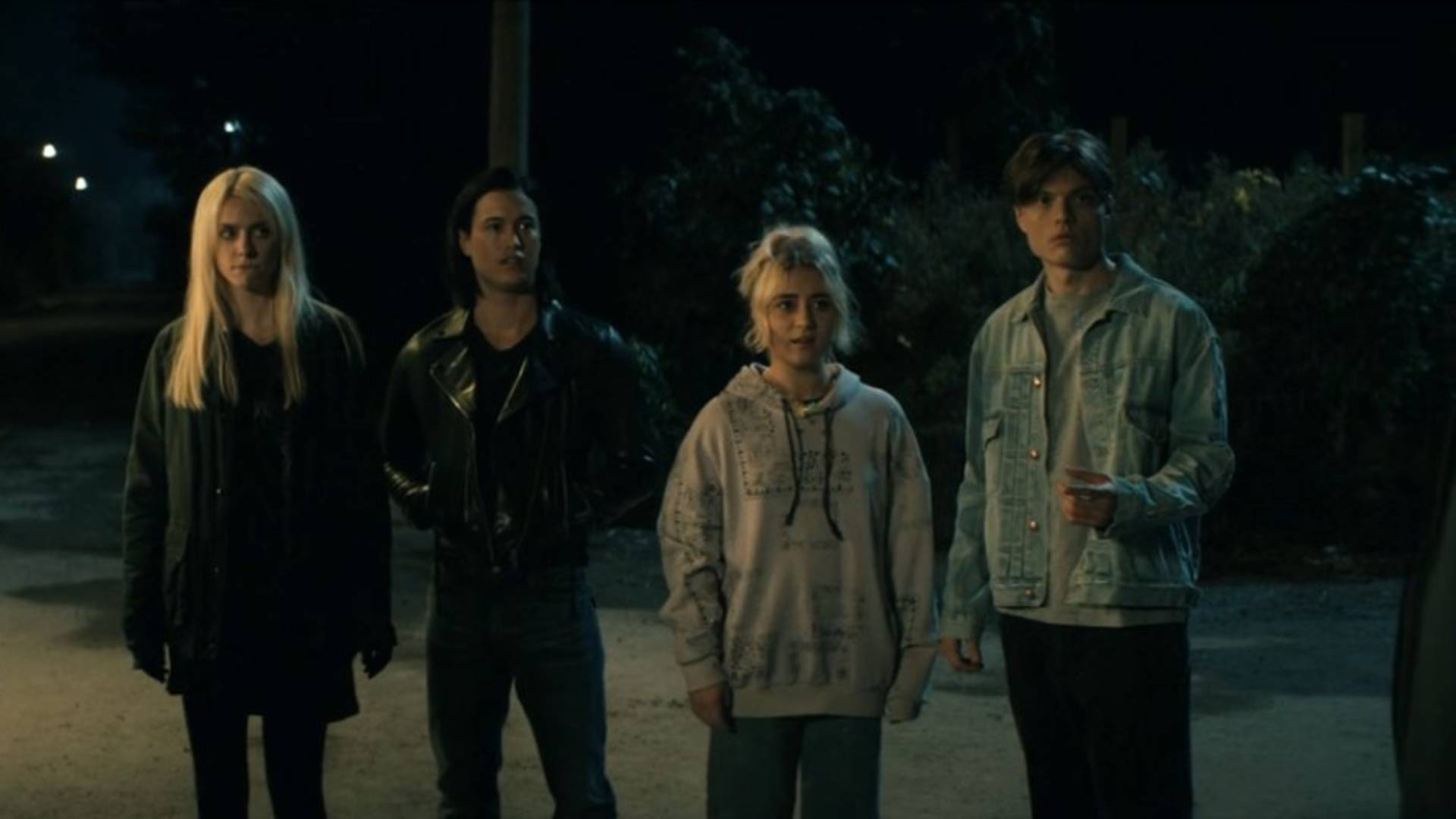 Maddie Phillips as Cate Dunlap, Derek Luh as Jordan Li, Lizzie Broadway as Emma Meyer, and Asa Germann as Sam Riordan in Gen V season 2