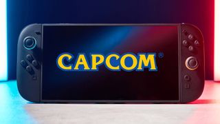 A Nintendo Switch 2 console displaying the Capcom logo