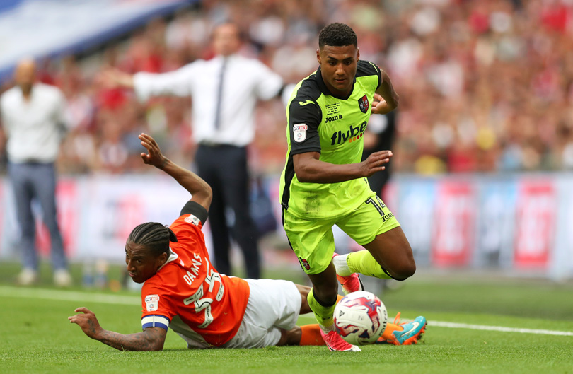 Ollie Watkins in action for Exeter City