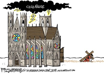 Editorial cartoon U.S. Catholic church sexual abuse scandal&nbsp;