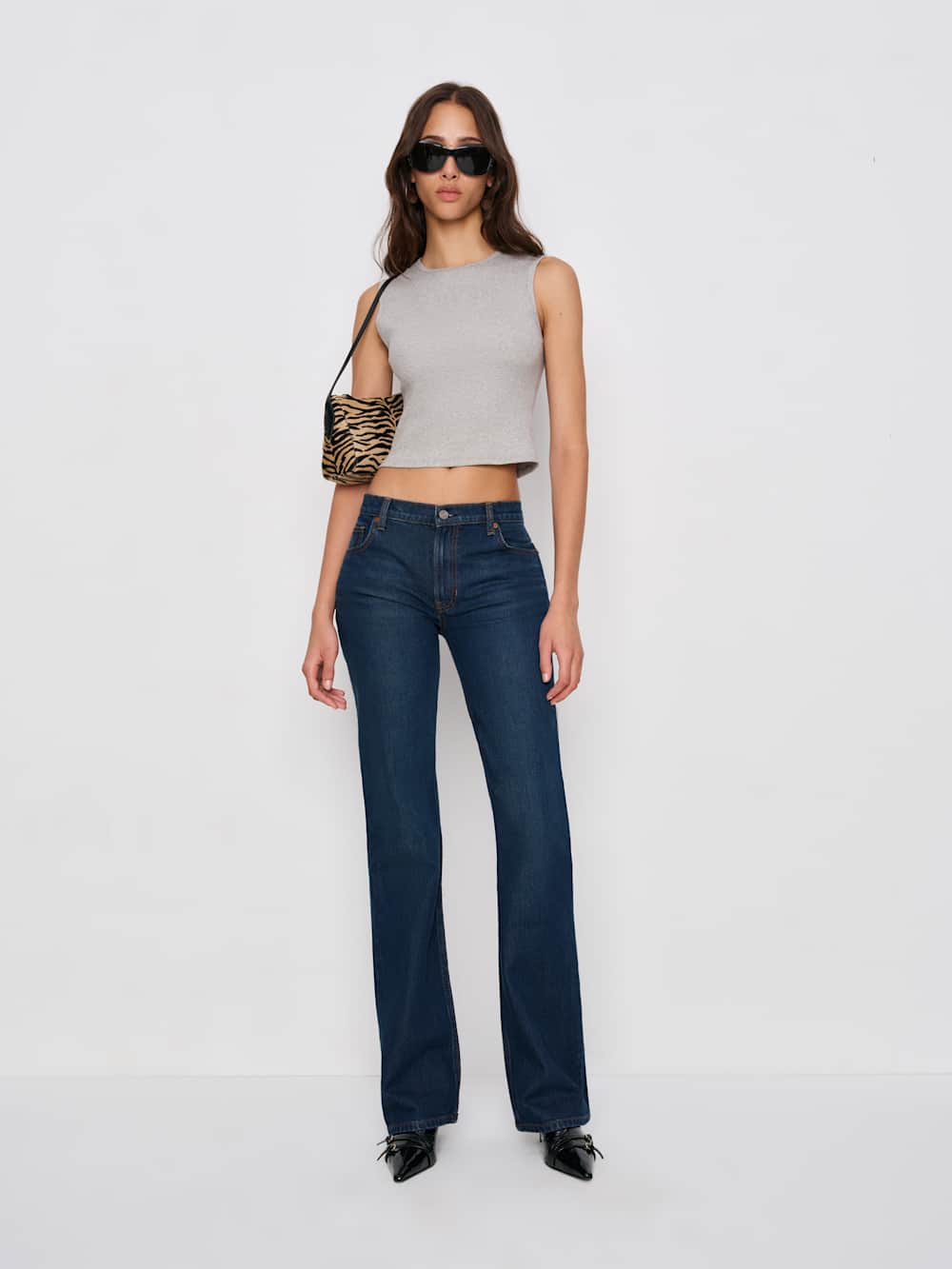 Sharon Stretch Mid Rise Bootcut Jeans