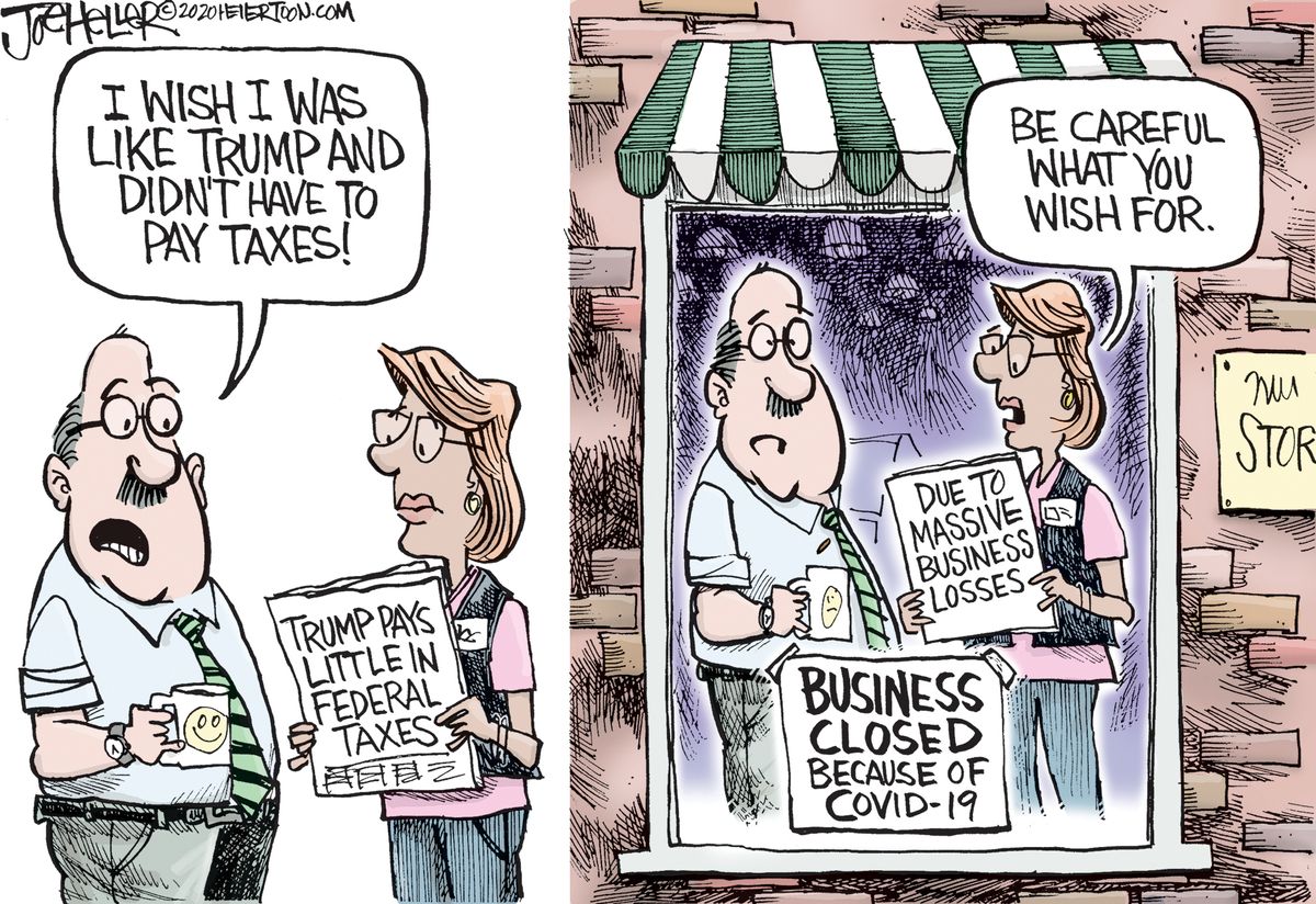 Editorial Cartoon U.S. COVID small business Trump taxes | The Week