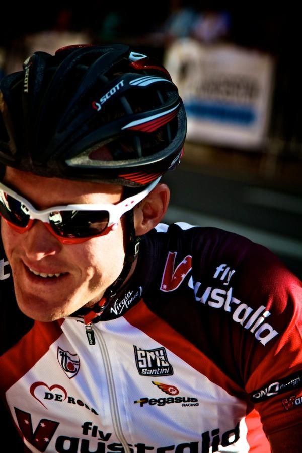 Bernie Sulzburger is one of Launceston's favourite cycling sons and readies for the criterium.