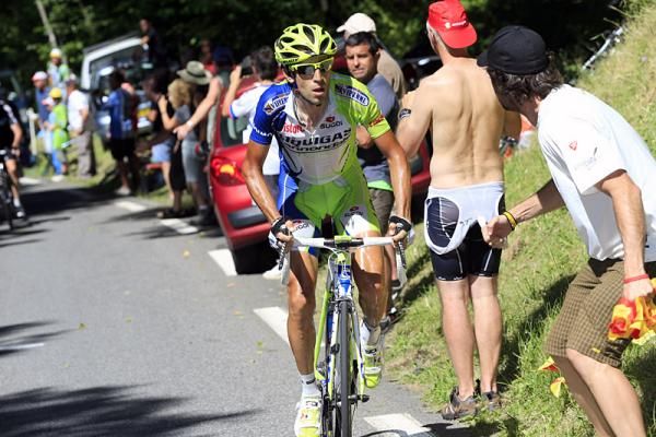 Vincenzo Nibali (Liquigas-Cannondale) attacked on the day's final climb in hope of putting time into his GC rivals.