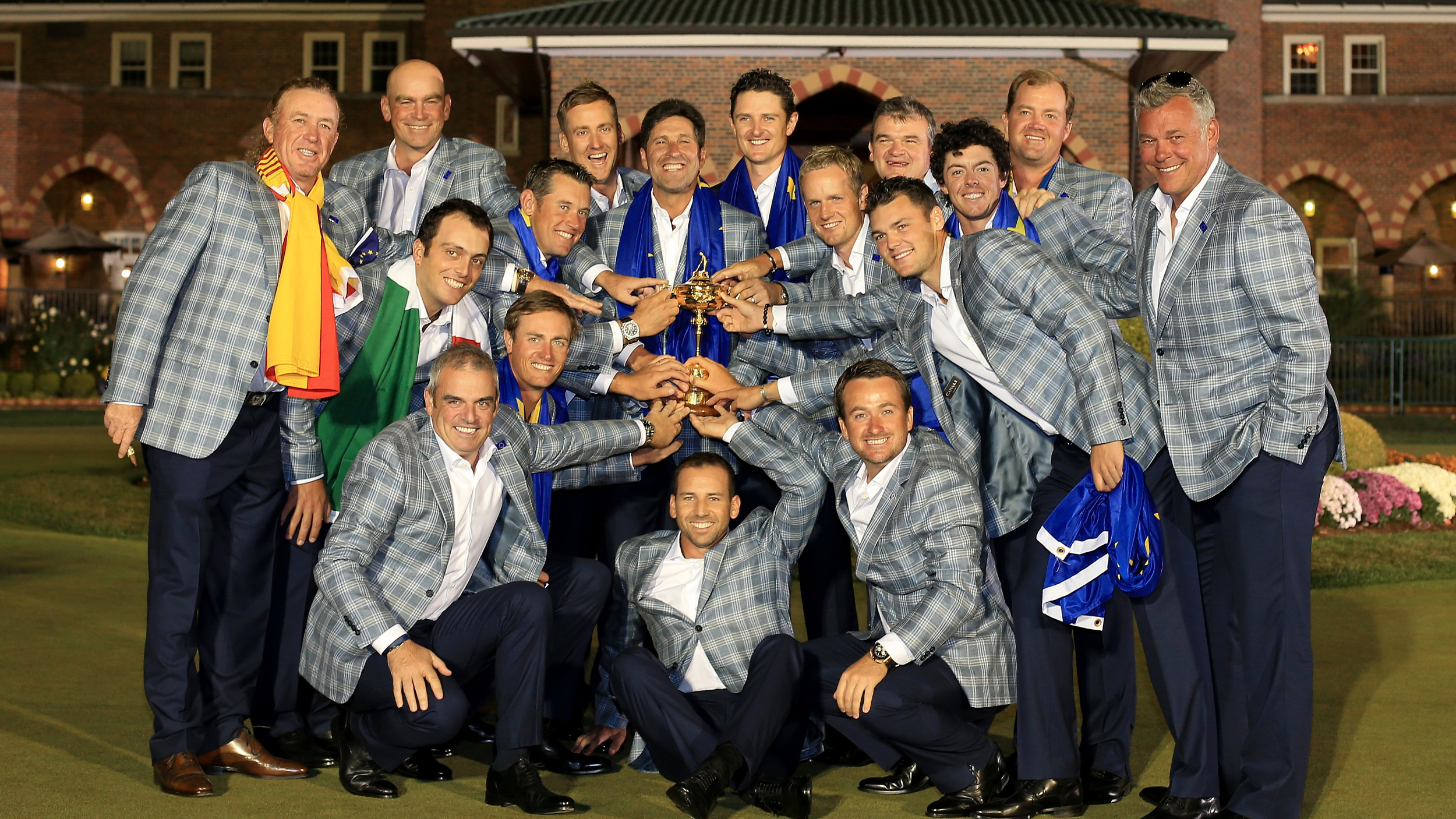 The victorious 2012 Team Europe Ryder Cup team