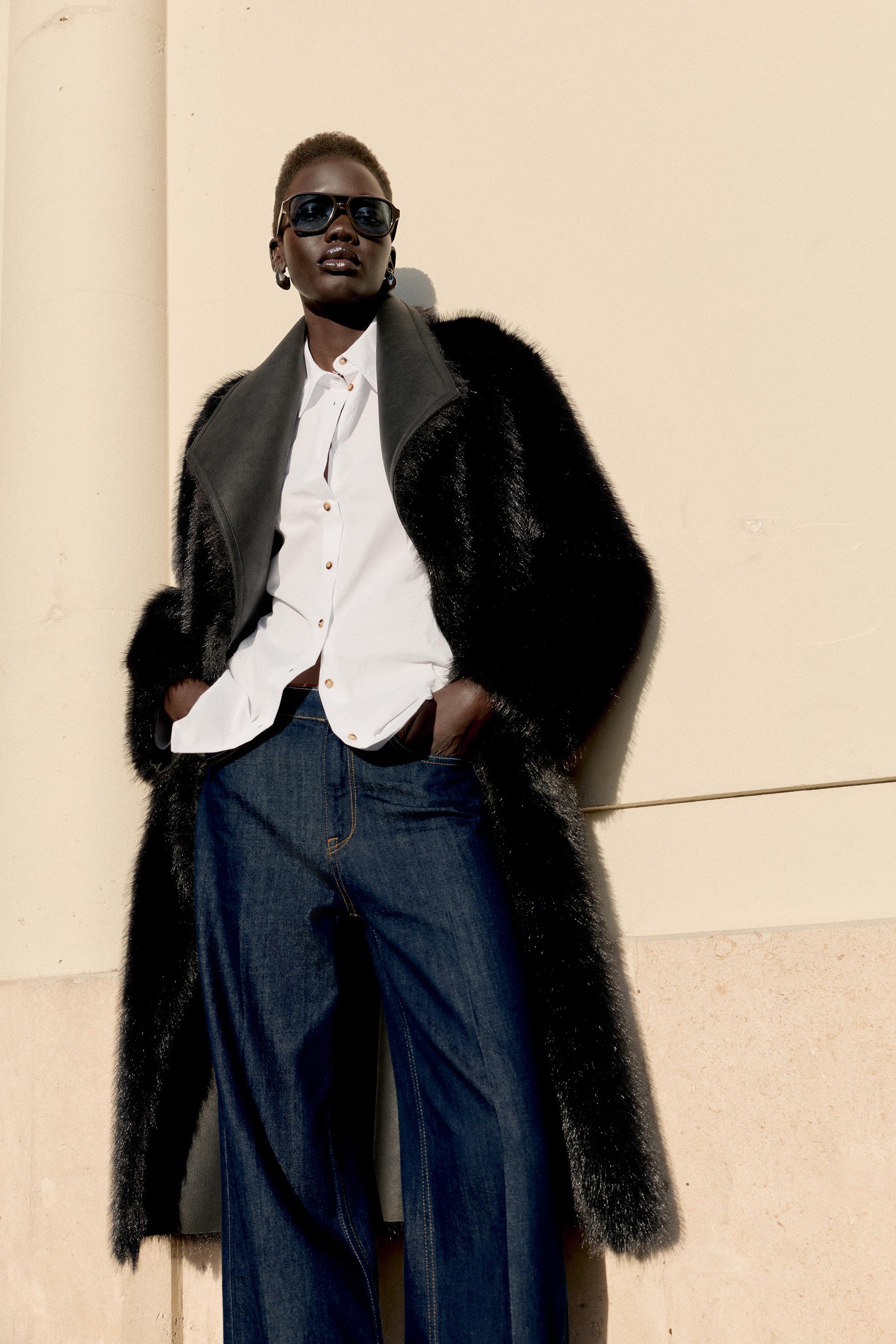 Reversible Double-Faced Faux Fur Coat
