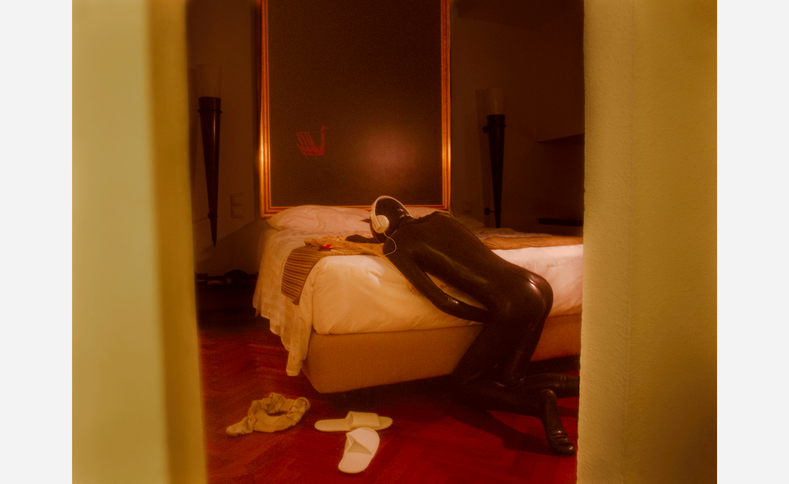 people in rubber suits
