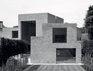 House of stacked rectangular boxes